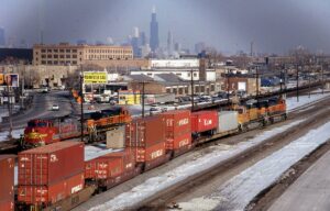 Railroad tracks in Cicero, Illinois.