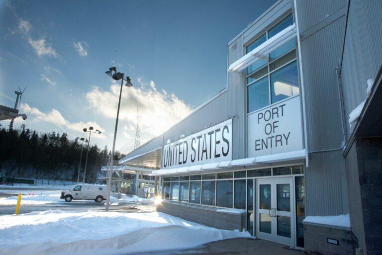 A United States Port of Entry building.