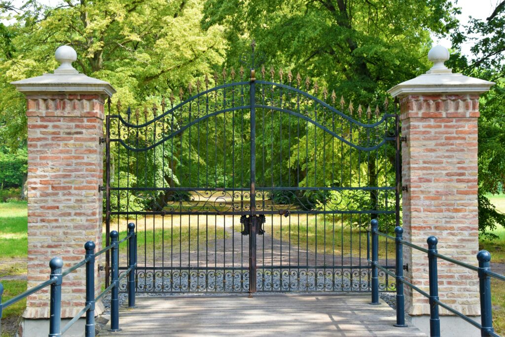 A closed residential gate