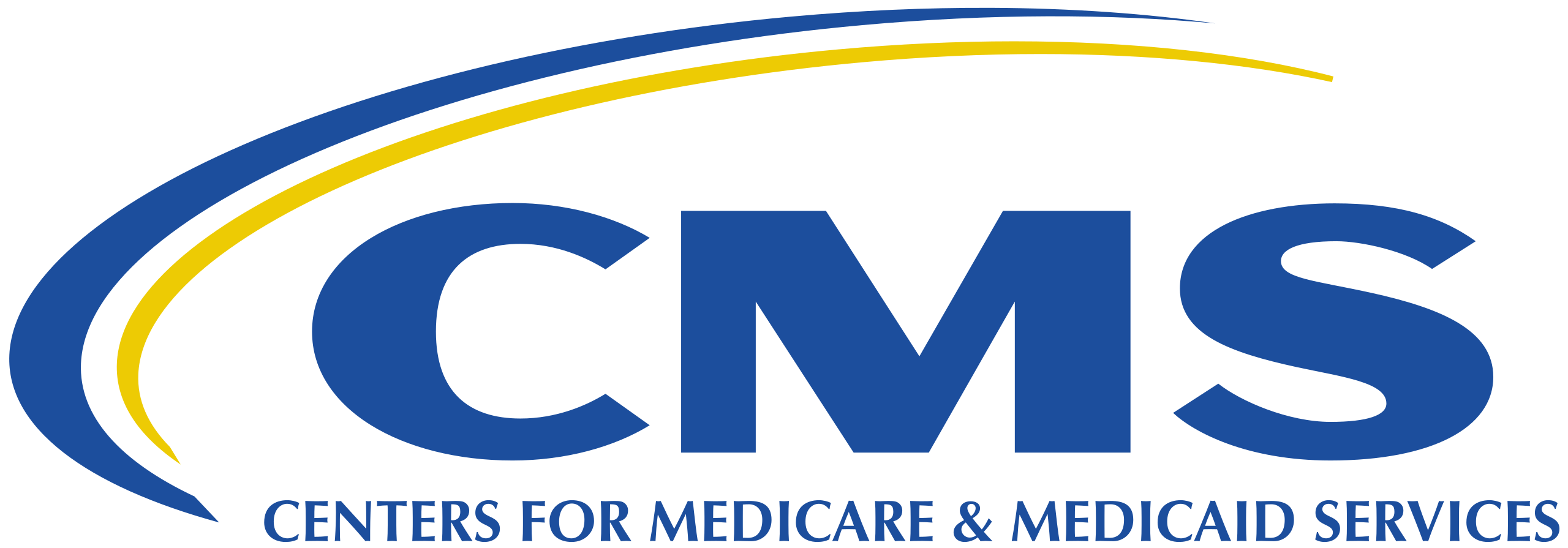 Centers for Medicare and Medicaid Services blue and yellow "CMS" logo.