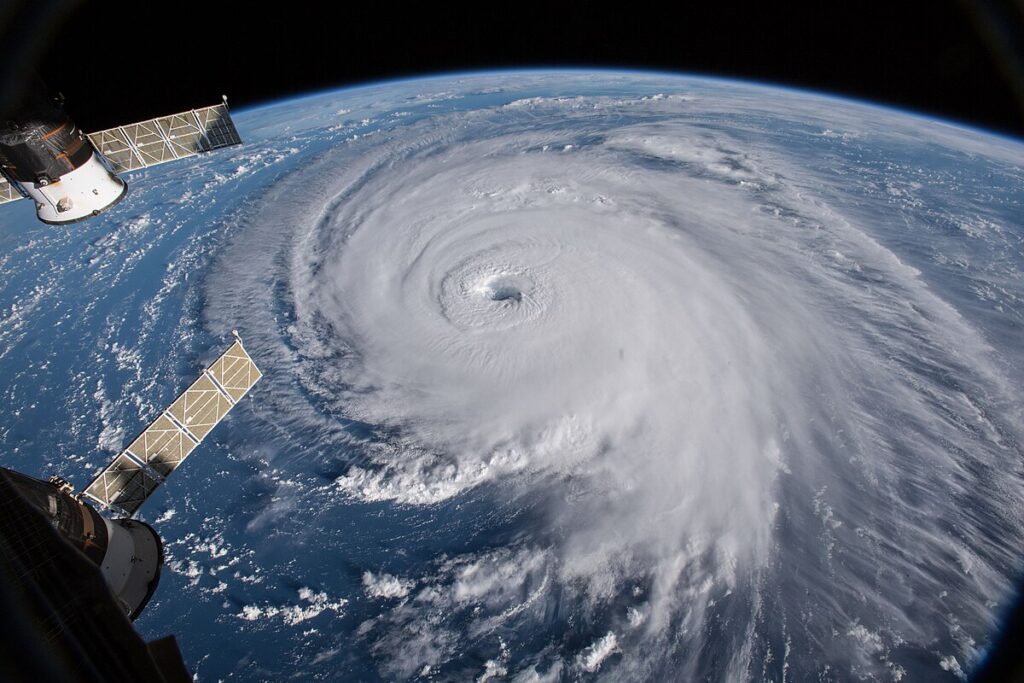 The view of Hurricane Florence from the International Space Station.